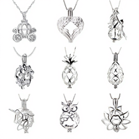 Proveedor de Alibaba, Venta al por Mayor Personalizada, Joyería de Moda Creativa y de Lujo, Dijes, Collar de Perlas de Plata de Ley 925