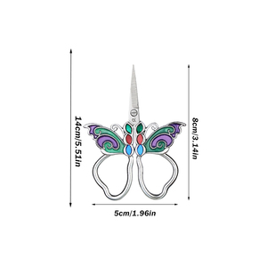 Nuevo diseño colorido pequeño bordado tijeras Vintage tijeras mariposa tijera Color - Product Image 2