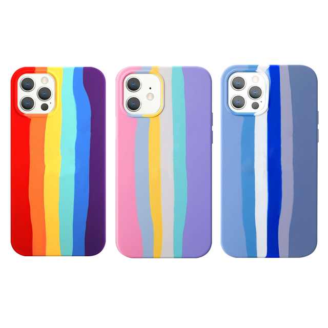 2022 Soft Rainbow IMD Printed Back Case Mobile Phone Case for iPhone 12 Pro Max