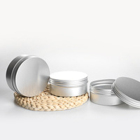 Vente en gros de boîtes en aluminium rondes personnalisées de 200 ml, boîtes cosmétiques, contenants pour épices, bouteilles en métal