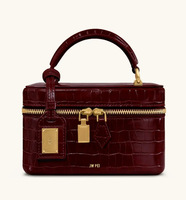 Nouvel Arrivage Sac à Main Géométrique Imperméable à Fermeture Éclair de Créateur Tendance Portable pour Femme en PU Entièrement Orné de Diamants