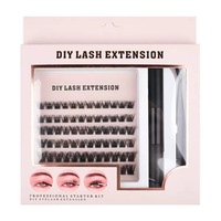 Pestañas Postizas Pre-cortadas DIY de 12mm y 14mm, Libres de Crueldad Animal, Más Finas, Hechas a Mano, OEM ODM, 3D, Efecto Visón, Logotipo Personalizado, Negro Mate Oscuro, ¡Venta Caliente!
