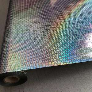 Feuille holographique argentée arc-en-ciel transparente en PET pour impression par transfert, papier plastique, estampage à chaud générique - Product Image 6