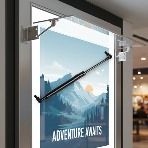 Resorte de gas de nitrógeno personalizado popular en el mercado, fuerza 270N 370N 480N, para vitrinas y vallas publicitarias - Product Image 1