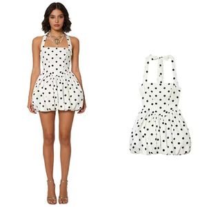 Vestido de Mujer con Cuello Halter y Espalda Descubierta, Estampado de Puntos, Elegante y Dulce, Novedad de Primavera - Product Image 1