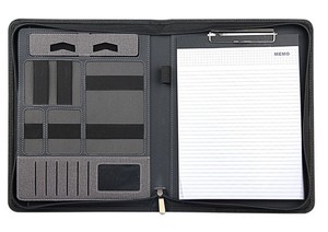 Sac à fermeture éclair de chargement de portefeuille d'affaires Batterie externe intégrée de 8000mah et bloc-notes - Product Image 3