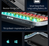 Ensemble clavier et souris sans fil rechargeables pour ordinateur personnalisé