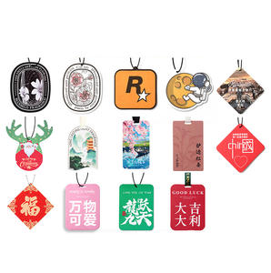 Colgante Aromatizante Personalizado para Coche, Fragancia Ligera <span class=keywords><strong>y</strong></span> Duradera, Perfume de Aromaterapia, Elimina el Olor a Humo, Decoración Sólida de Papel - Product Image 1