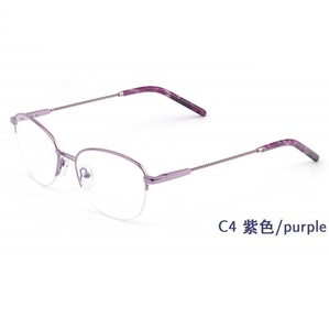 Chất lượng cao xg88 loạt kính quang học cho phụ nữ mới NỬA KHUNG thiết kế với cổ điển Tím nâu kim cương các loại in khung - Product Image 4