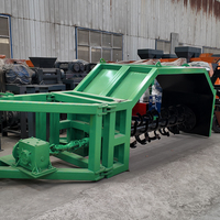 Retourneur de compost tracté par tracteur, flexible et polyvalent pour petites usines d'engrais, connexion rapide, prix de gros usine