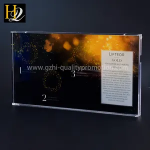 Groothandel Desktop Acryl Foto Display Base Clear Acryl Fotolijst Staande Plastic Frame