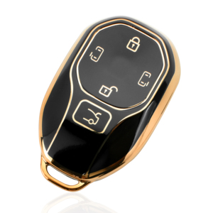 Biểu Tượng Tùy Chỉnh Vàng Chrome Cạnh Cho Gac Trumpchi empow <span class=keywords><strong>Gs8</strong></span> Carkey Key Bìa Shell Trường Hợp Với Móc Chìa Khóa - Product Image 4