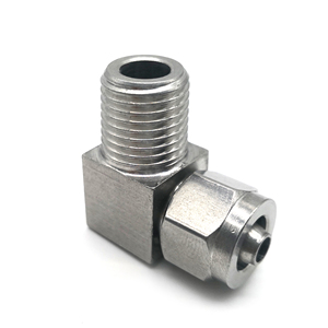 Raccord coudé pneumatique mâle <span class=keywords><strong>1</strong></span>/8 <span class=keywords><strong>1</strong></span>/<span class=keywords><strong>4</strong></span> 3/8 pour tube PU PE avec écrou de blocage pour conduite de gaz - Product Image 2