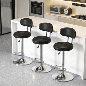 Chaises de bar réglables en <span class=keywords><strong>hauteur</strong></span> en PU durable pour bureau et chambre à coucher, tabourets de cuisine élégants rembourrés en PU pour <span class=keywords><strong>snack</strong></span>-bar - Product Image 1