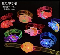 Vente directe d'usine, bracelet lumineux LED arc-en-ciel pour Pâques, bracelet clignotant en plastique durable