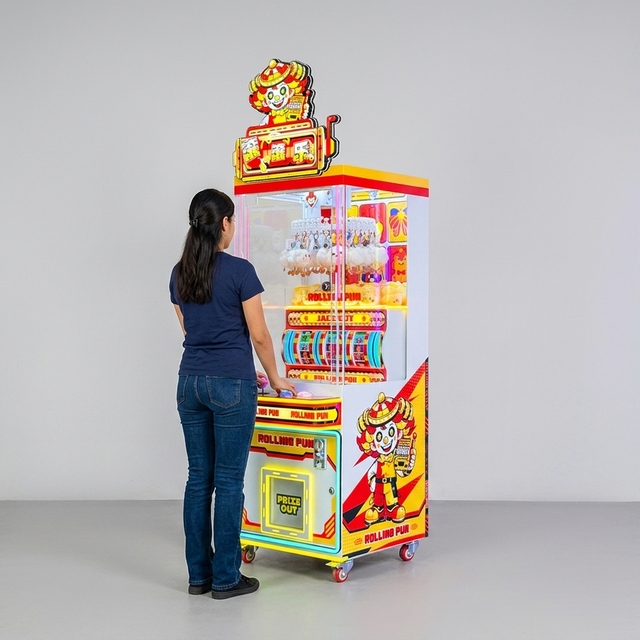 Smart Rolling Fun Arcade Machine Interactive Lucky Match Dispenser Table with High Definition Monitor for Play Zone Parks