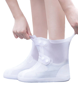 Estojo de sapato unissex dobrável, capa de sapato impermeável antideslizante reutilizável de pvc para proteger sapatos de chuva - Product Image 3