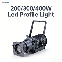 Projecteurs LED profilés blancs 300W 250W RGBW avec contrôle DMX512, CRI 95, indice de protection IP20, en alliage d'aluminium, pour éclairage de scène