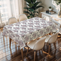 Nappe rectangulaire à motif floral RNPT, couverture de table en PVC pour salle à manger de style campagnard