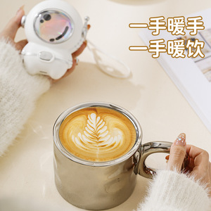 เครื่องทำความร้อนมือพกพา Jinzhi แบบชาร์จ USB ความจุ 1000mAh-1200mAh แผ่นทำความร้อนรูปนักบินอวกาศ ชุดของขวัญ - Product Image 4