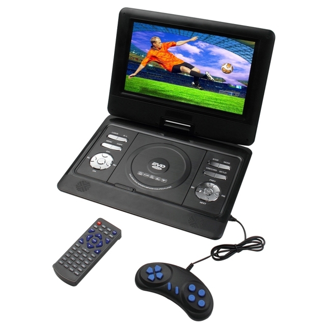 Hot Sale 10 Inch TFT LCD Screen Digital Multimedia Portable DVD with Card Reader & USB Port Game Function 180 Degree Rotation