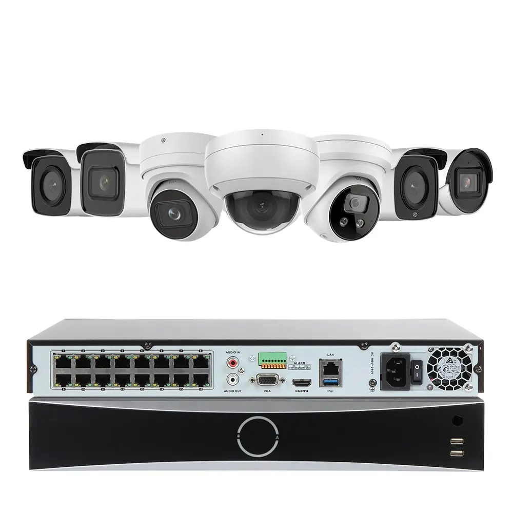 Hitosino-sistema de vigilancia de seguridad, Kit de cámara de vídeo IP, Hikvison, Oem, 2mp, 4mp, 5mp, 8MP, 4K, Poe, 4ch, 8 canales, 16 canales, NVR