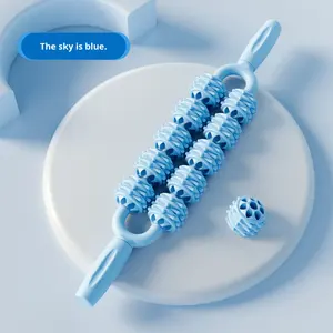 عصا تدليك بأسنان ذئب مزدوجة لليوغا واللياقة البدنية واسترخاء عضلات الساق موديل XY-001 - Product Image 6