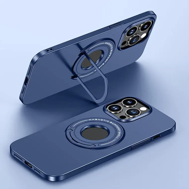 IPhone 12 için 14Max 13pro max telefon kapak standı halka toka tutucu manyetik telefon kılıfı
