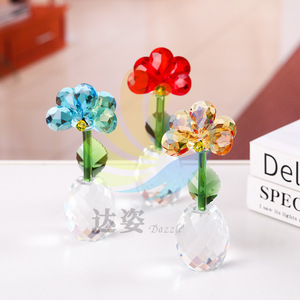 Flores de Cristal, Decoración de Flores Artificiales, Artesanía de Cristal Hecha a Mano, Decoración para el Hogar - Product Image 2