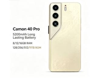 Teléfono Inteligente TECNO Camon 40 Pro 5G, Batería de 5200mAh, 8/12/16GB de RAM, 128/256/512/1TB de ROM, Color Dorado - Product Image 1