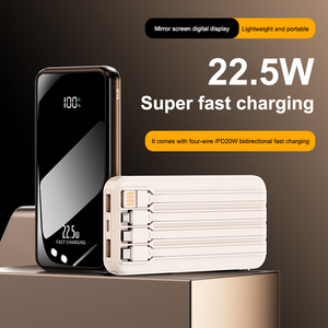 PD 22.5W hızlı şarj 60000mAh 50000mAh yüksek kapasiteli seyahat şarj cihazı dahili kablo ile taşınabilir dijital ekran güç bankası - Product Image 2