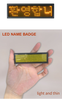 Insignia de nombre LED digital controlada por aplicación Pantalla de PIN magnético programable Señalización y pantallas digitales modernas