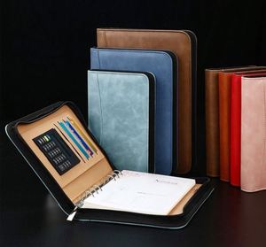 Promotional Business PU Leather Organizer Multi-Functional A6/A5/B5 Binder with Zipper Custom Logo Gift <b>Notebook</b> for Managers - Product Image 3