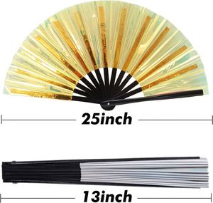 Éventail en PVC imprimé en bambou 33 cm, style classique traditionnel sculpté en forme d'ange, pour la promotion publicitaire, idées de nouveaux produits - Product Image 5