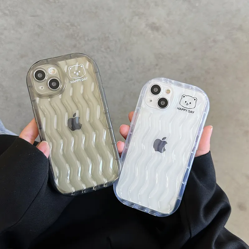 ฝาครอบโทรศัพท์ TPU แบบนิ่มลายหมีน่ารักสำหรับ iPhone 14 PRO MAX