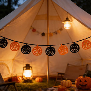 Guirlande de citrouilles scintillantes <span class=keywords><strong>Halloween</strong></span> 608020 - Décoration de citrouilles noires et oranges <span class=keywords><strong>pour</strong></span> fête, maison, vitrine - Product Image 3