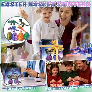 Huevos de Dinosaurio Impresos en 3D, Juguetes Antiestrés para Niños, Animales de Plástico para Aliviar el Estrés, Unisex, Edad 5-7 Años - Product Image 6