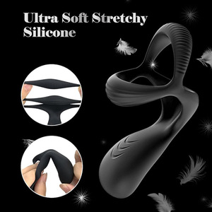 Juguetes sexuales de silicona para parejas, anillo para mejorar la erección de larga duración, vibrador <span class=keywords><strong>Anal</strong></span>, masajeador de próstata, tapón <span class=keywords><strong>Anal</strong></span>, anillo para pene para hombres - Product Image 3