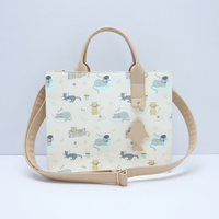 Sac à bandoulière personnalisé à motif de dessin animé, sac fourre-tout populaire pour femme, idéal pour les pique-niques et le shopping