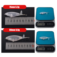 Nouvelles leurres de pêche Raylor Propeller 75mm 90mm 5g 10g avec yeux de hélice, pour eau douce, non peintes, vierges, pour crankbait et lancer