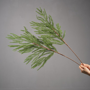 Artificial Pine <b>Branch</b> <b>Light</b> Green Silk PVC Home Decor Holiday Decoration Single <b>Branch</b> - Product Image 1