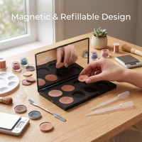 OEM-Fabrik 8-Farben-Lidschattenpalette Verpackung aus Kunststoff Langlebige & Tragbare Verpackung Leere Palette für Lidschatten
