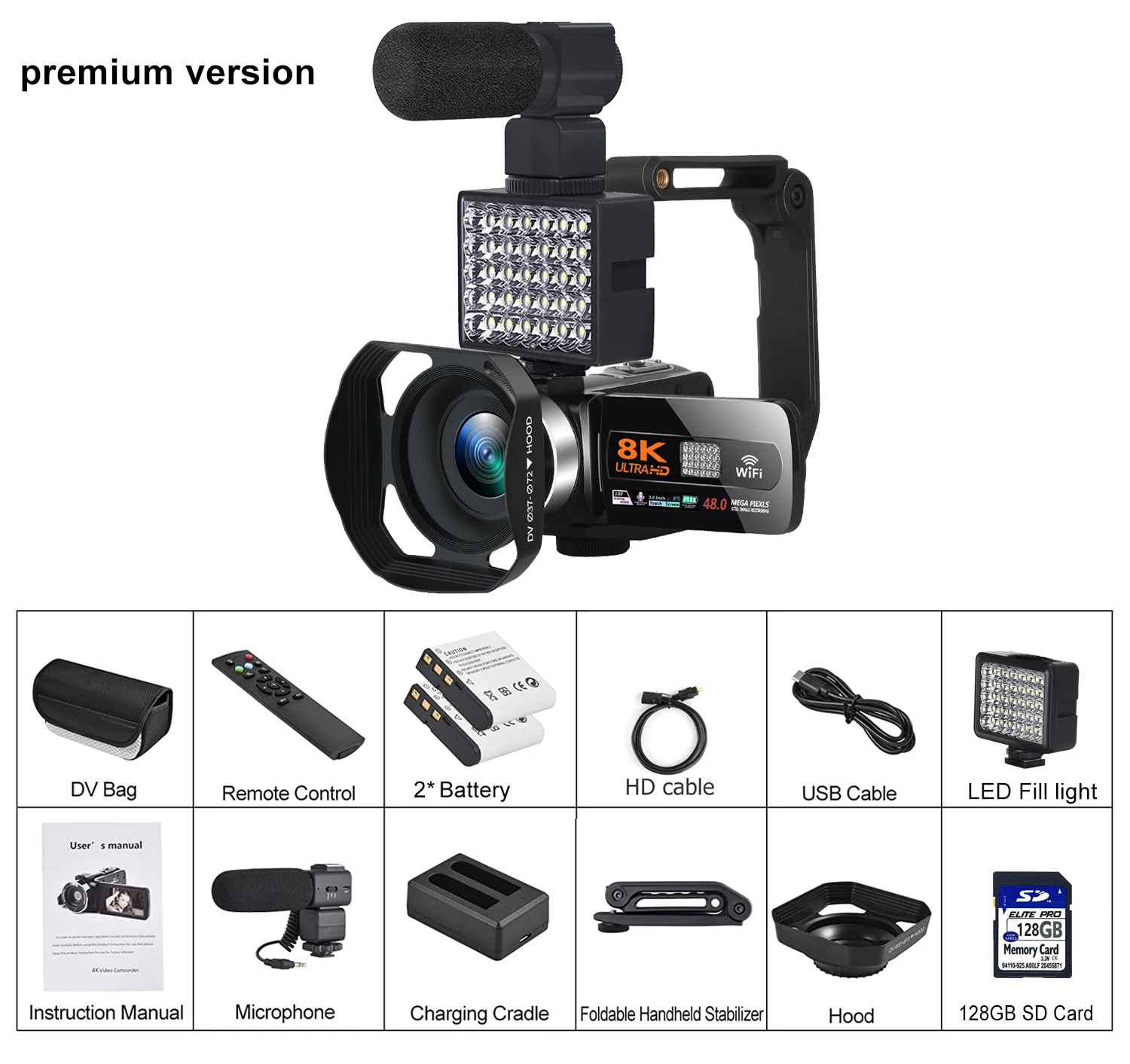 Amazon | ビデオカメラ 8K 6400万画素18倍デジタルズームYouTube