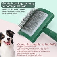 Brosse démêlante et lissante pour animaux de compagnie, à picots extra-longs et biseautés, pour chats et chiens, anti-chute de poils