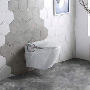 Inodoro de Porcelana Ecológico para Baño, con Sifón en P, de Cerámica, Suspendido en la Pared - Product Image 2