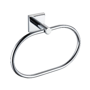 Porte-serviettes Giona Line Ring chromé, longueur 23,5 cm, accessoire de salle de bain mural - Product Image 1