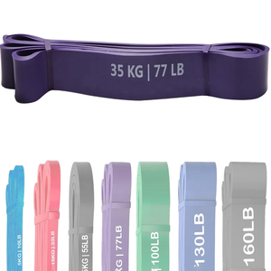 35kgs tím cao su thiên nhiên tập thể dục ban nhạc 77lbs phạm vi cuối cùng của kháng Vòng phòng tập thể dục Tập Thể Dục Đào Tạo thiết lập làm bằng cao su Nylon - Product Image 1