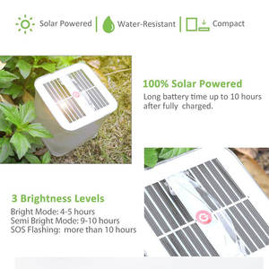 Luces Led solares inflables para exteriores, <span class=keywords><strong>linterna</strong></span> <span class=keywords><strong>Solar</strong></span> con gancho colgante, Bombilla plegable para acampar - Product Image 2