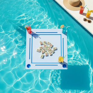 Nouvelle Arrivée Table de Mahjong Flottante en EVA pour Piscine à Vendre, Table Flottante <span class=keywords><strong>Domino</strong></span> pour Fêtes en Extérieur, Planche de Mahjong pour Piscine - Product Image 1