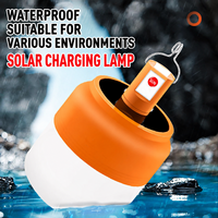 Lampe d'urgence portable solaire à double charge LED ultra-lumineuse pour camping, éclairage de nuit, panne de courant, pêche